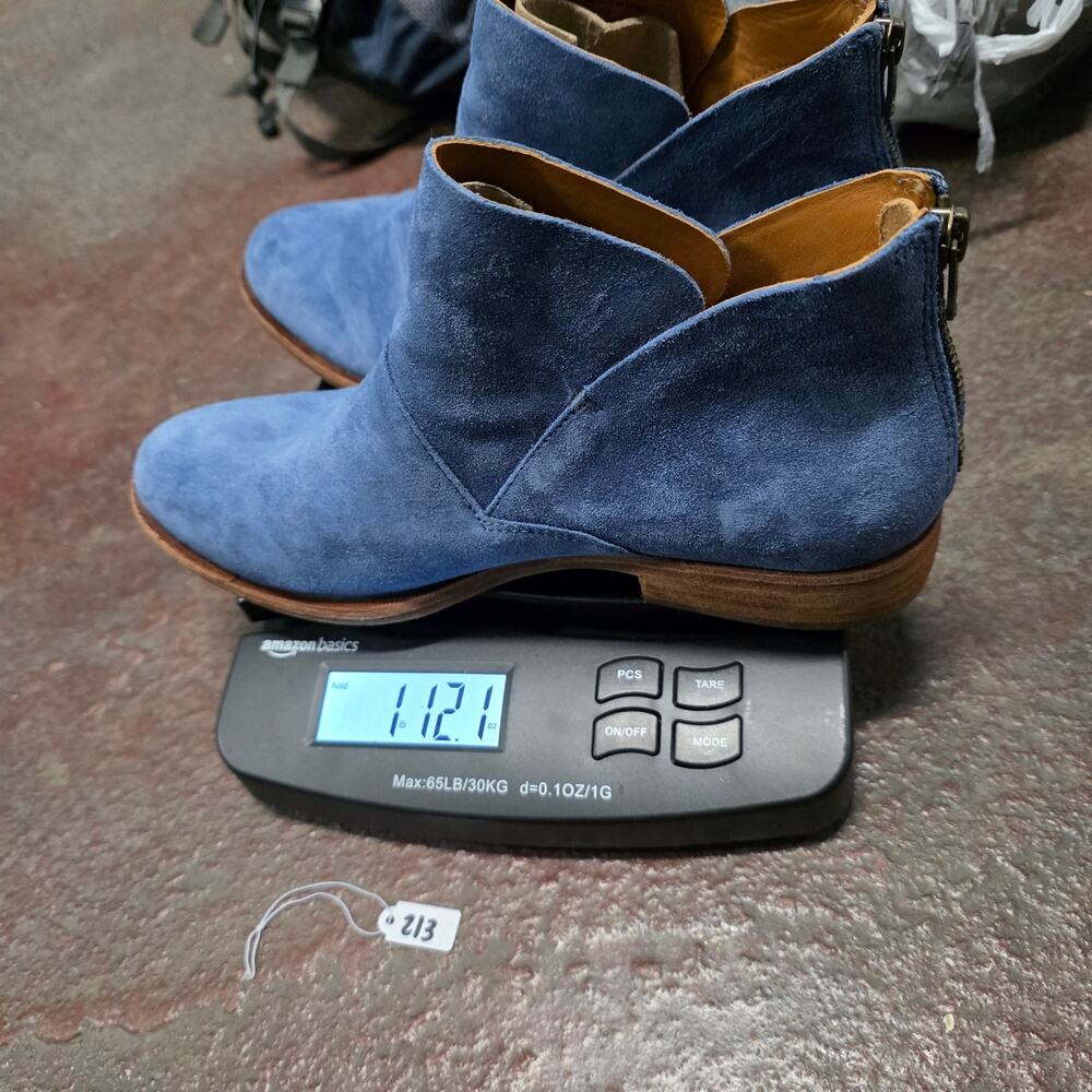 Kork Ease Easy Ryder Women Ankle Boots US 8 M blue suede bootie K53504 low heel - Picture 10 of 11